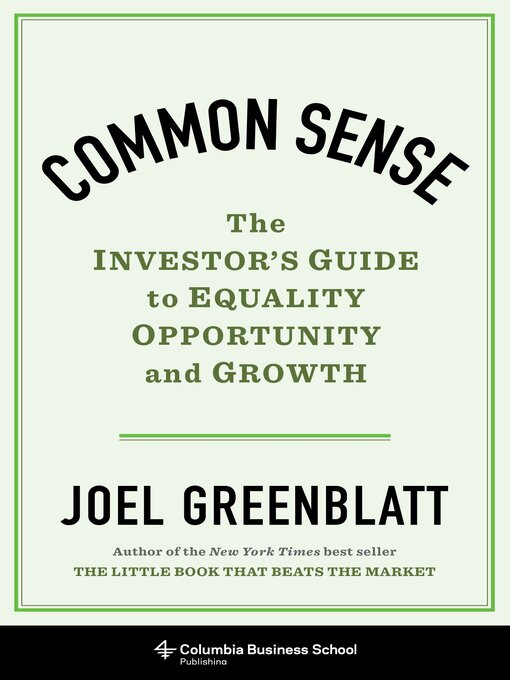 Title details for Common Sense by Joel Greenblatt - Wait list